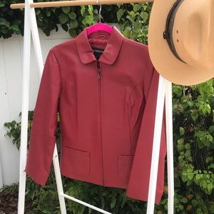 VINTAGE 90’s Red Leather Jacket